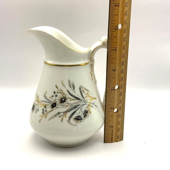 Vintage Charles Field Haviland Limoges Creamer Pitcher 6” Floral Print - Picture 8 of 8